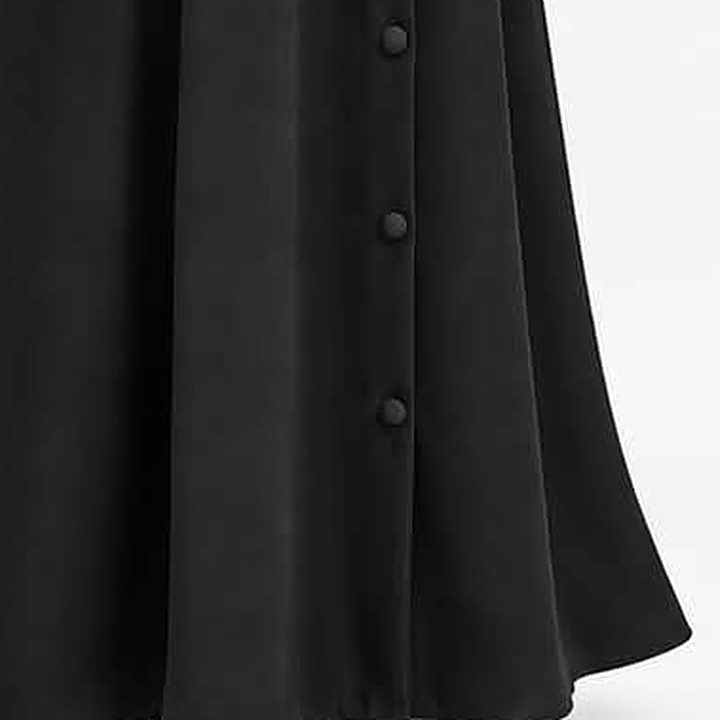 Fabric-covered buttons down the front