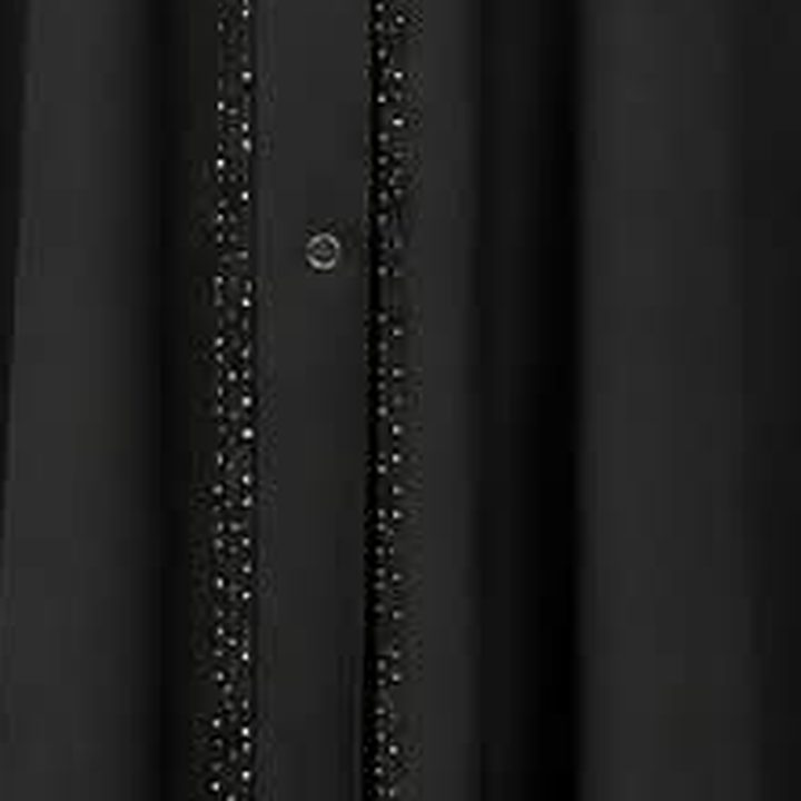 Crystal-beaded button front