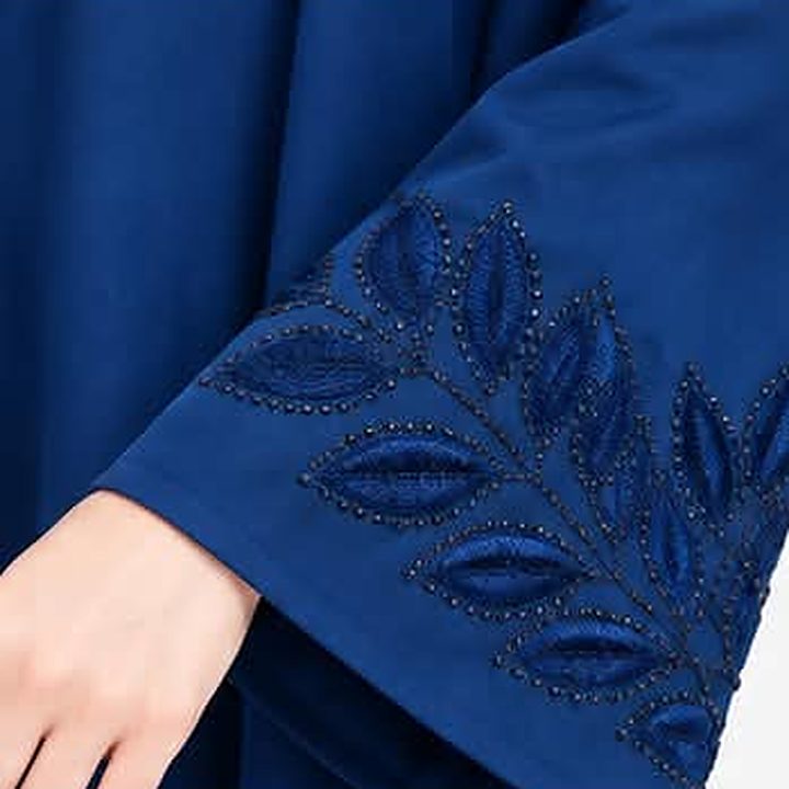 Beaded leaf spray on the cuff